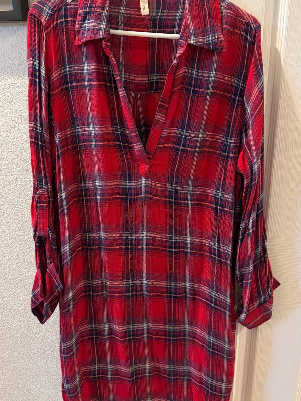 Elan plaid tunic dress
